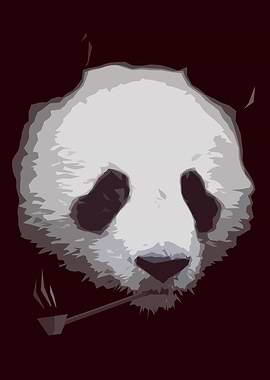 Smoking Panda PopArt