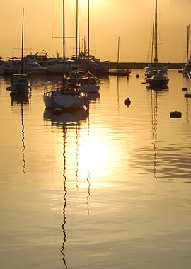Boats at sunset 4