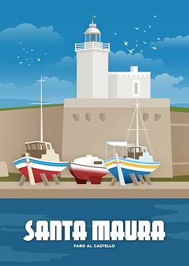 Lefkada, Castle Lighthouse