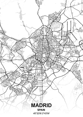 Madrid city map
