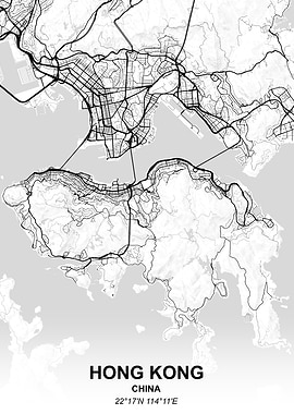 Hong Kong city map