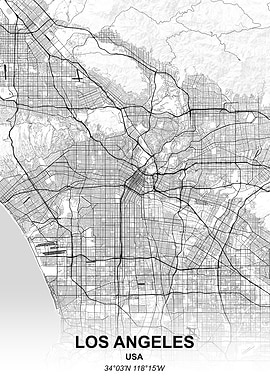 Los Angeles city map