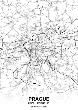 Prague city map