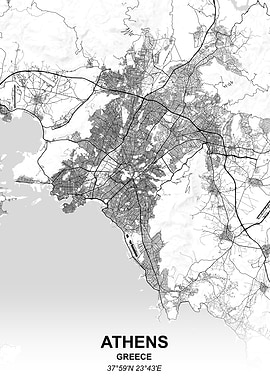 Athens city map
