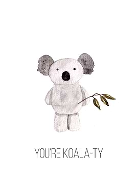 Watercolour Koala Pun