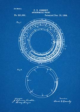 1894 Astronomical Chart