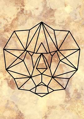 Geometric Lion Art