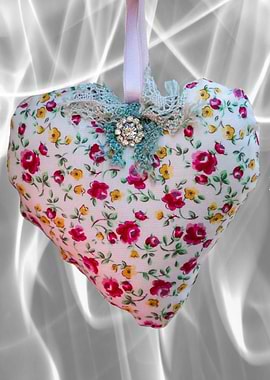 isolated pincushion heart