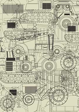 Heavy machinery pattern
