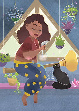 Witch Watering plants