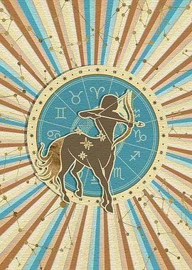 Vintage Sagittarius Zodiac