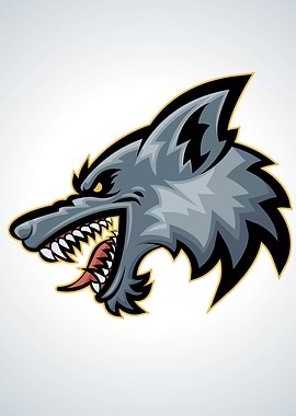 Wolf head illustration
