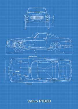 Volvo P1800 Blueprint