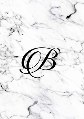 Letter B monogram Marble