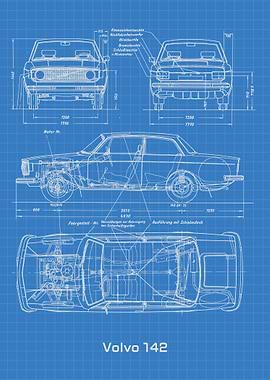 Volvo 142 Blueprint