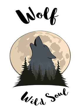 howling wolf in full moon