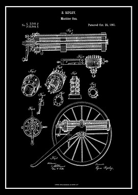 Patent Poster Machine Gun