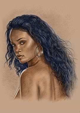 Rihanna digital painting
