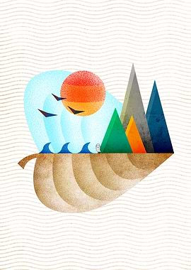 Autumn leaf landscape II