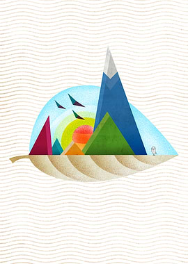 Autumn leaf landscape III