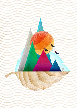 Autumn leaf landscape I