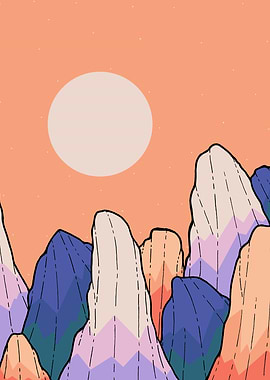 The rocks under the moon