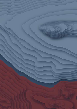 Ice and Fire Contour Map