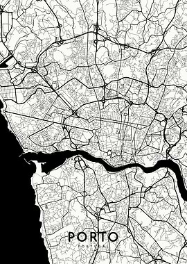 Porto map white