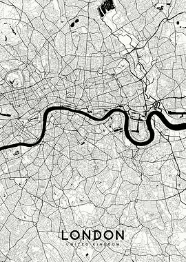 London map white
