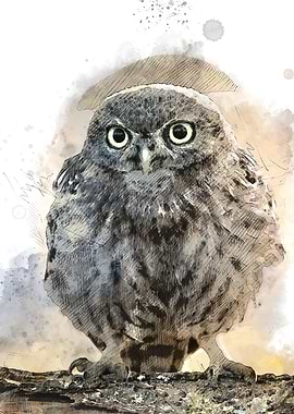 Watercolour Owl
