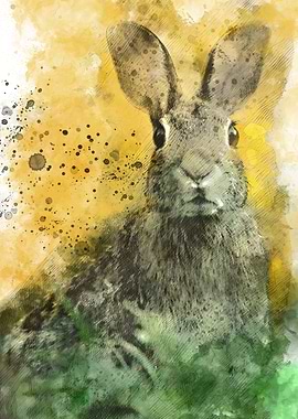 Watercolour Rabbit