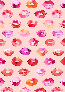 Sweet Red Lips Kisses