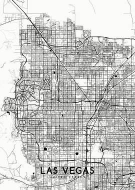 Las Vegas map white