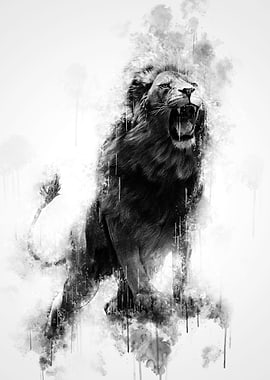 Mighty Lion BW