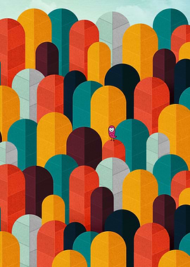 Poplar forest autumn II