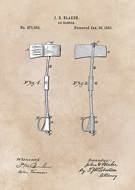 patent Blaker Ax handle 18
