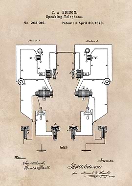 patent Edison Speaking Tel