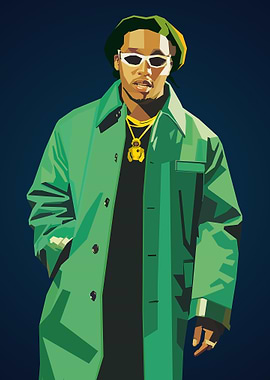 Migos Takeoff WPAP Pop Art