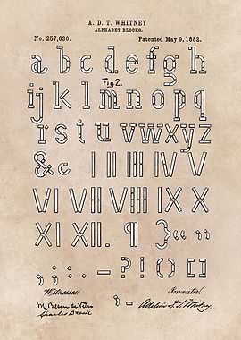 patent Whitney Alphabet bl