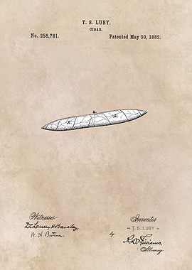 patent Luby Cigar 1882
