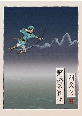 Link Japanese Block Print