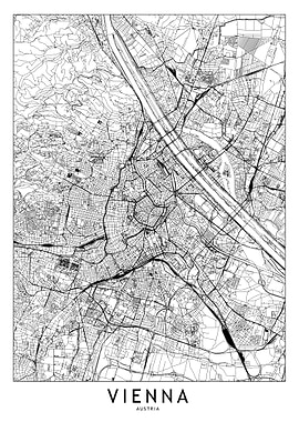 Vienna White Map