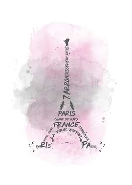 Watercolor Eiffel Tower