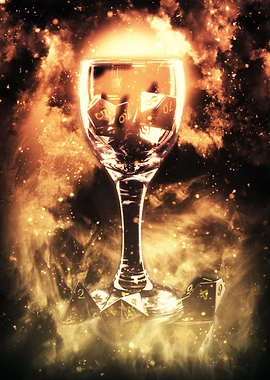 Fire Dice in Glass I