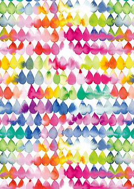 Watercolor Rain Drops