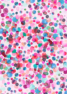 Water Color Drops Pink