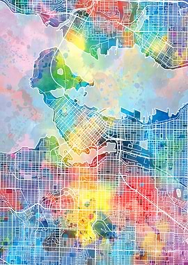 vancouver city map color