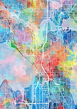 seattle city map color