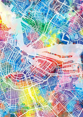 amsterdam city map color
