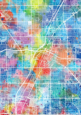 las vegas city map color